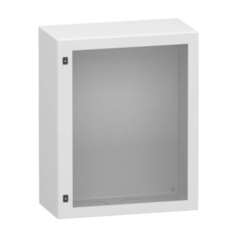 Glazed steel door, PanelSeT CRN, without mounting plate, 1000x800x400mm, IP66, IK08, RAL7035 — photo 1 of 4
