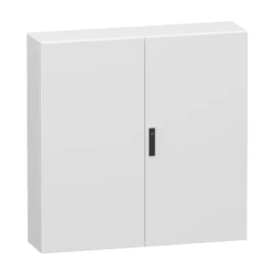 Double plain steel door, PanelSeT CRN, without mounting plate, 1200x1200x300mm, IP55, IK10, RAL7035