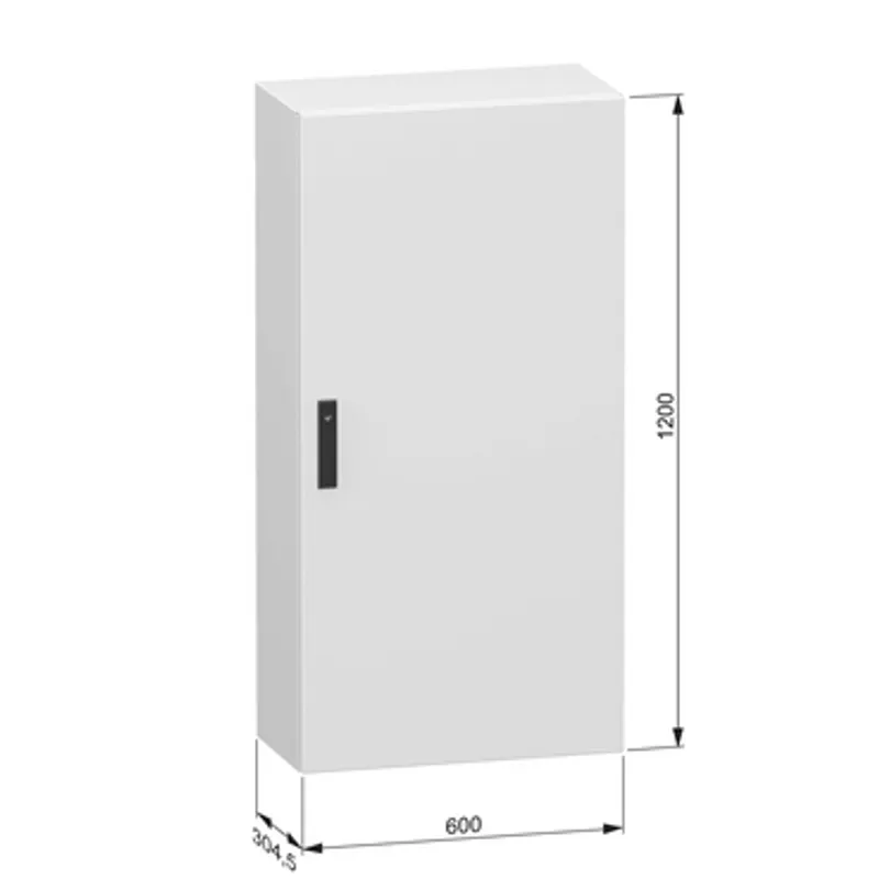Plain steel door, PanelSeT CRN, without mounting plate, 1200x600x300mm, IP66, IK10, RAL7035 — photo 2 of 3