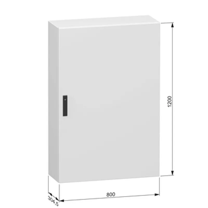 Plain steel door, PanelSeT CRN, without mounting plate, 1200x800x300mm, IP66, IK10, RAL7035 — photo 2 of 3
