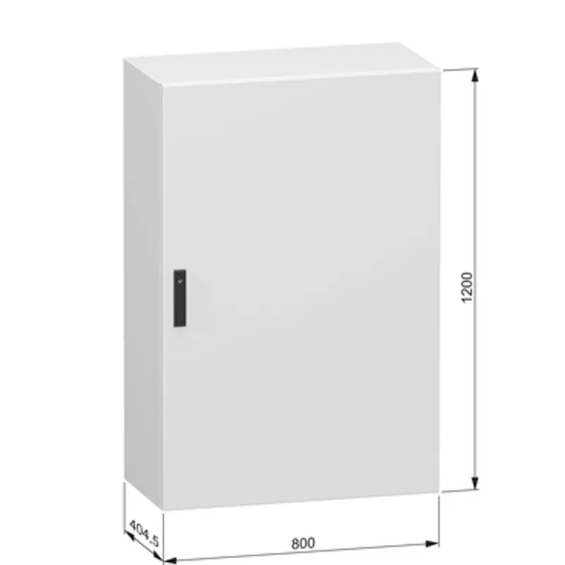 Plain steel door, PanelSeT CRN, without mounting plate, 1200x800x400mm, IP66, IK10, RAL7035 — photo 2 of 3