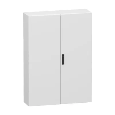 Double plain steel door, PanelSeT CRN, without mounting plate, 1400x1000x300mm, IP55, IK10, RAL7035