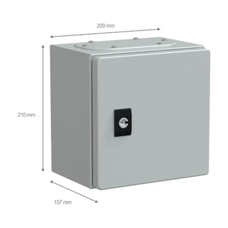 PanelSeT CRN plain door w/o mount.plate. H200xW200xD150 IP66 IK10 RAL7035.. — photo 2 of 3