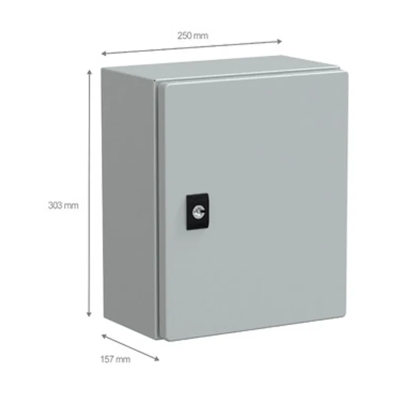 PanelSeT CRN plain door w/o mount.plate. H300xW250xD150 IP66 IK10 RAL7035.. — photo 2 of 3