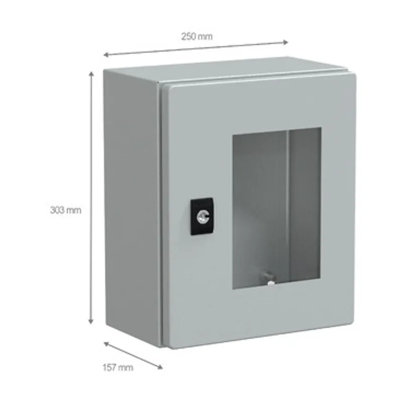 PanelSeT CRN tspt door w/o mount.plate. H300xW250xD150 IP66 IK10 RAL7035.. — photo 2 of 4
