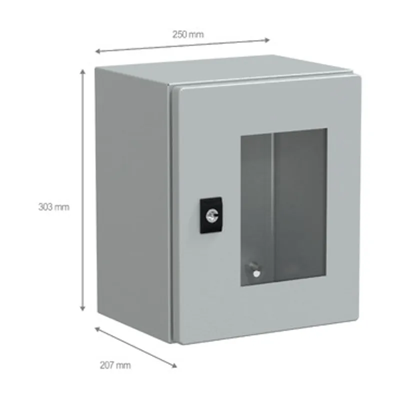 PanelSeT CRN tspt door w/o mount.plate. H300xW250xD200 IP66 IK08 RAL7035.. — photo 2 of 4