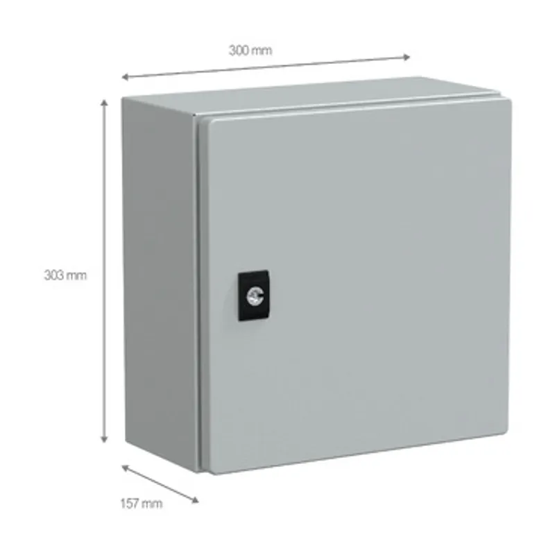 PanelSeT CRN plain door with mount.plate. H300xW300xD150 IP66 IK10 RAL7035.. — photo 2 of 3