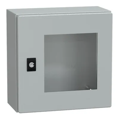 PanelSeT CRN tspt door w/o mount.plate. H300xW300xD150 IP66 IK08 RAL7035..