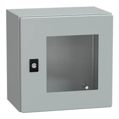 PanelSeT CRN tspt door w/o mount.plate. H300xW300xD200 IP66 IK08 RAL7035..