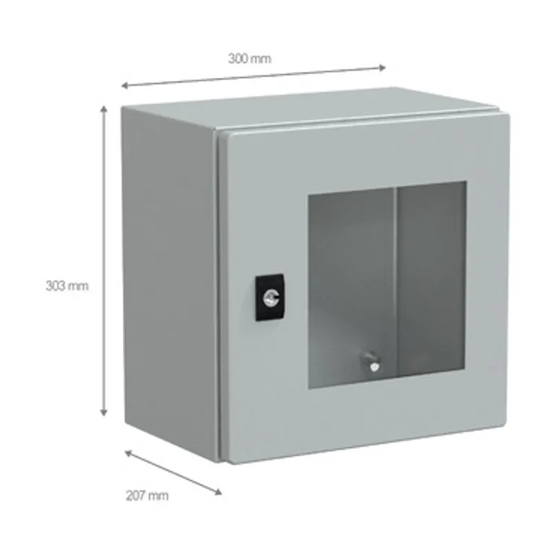 PanelSeT CRN tspt door w/o mount.plate. H300xW300xD200 IP66 IK08 RAL7035.. — photo 2 of 4