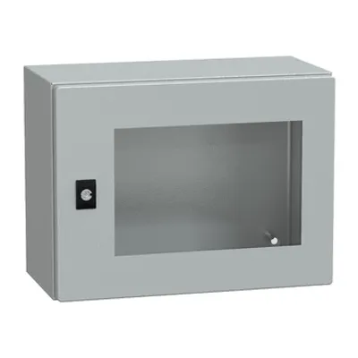 PanelSeT CRN tspt door w/o mount.plate. H300xW400xD200 IP66 IK08 RAL7035..