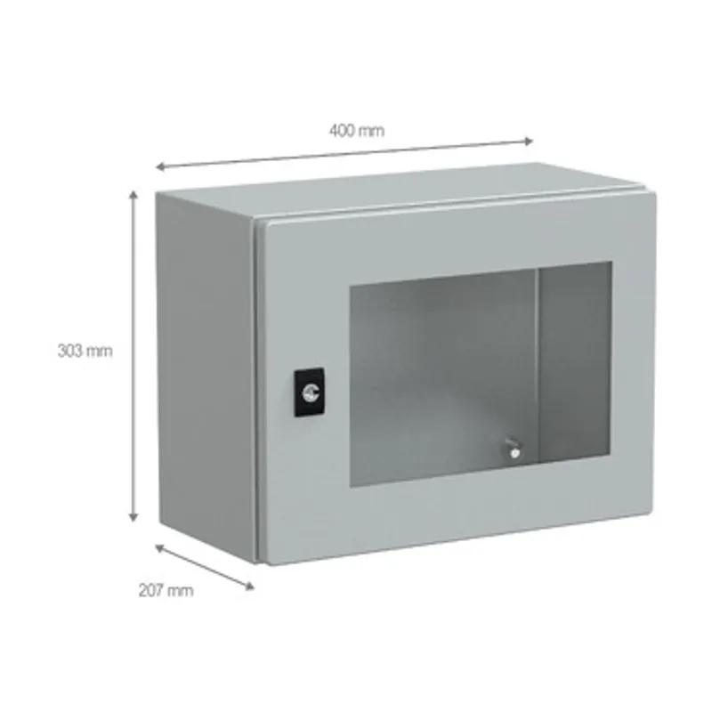 PanelSeT CRN tspt door w/o mount.plate. H300xW400xD200 IP66 IK08 RAL7035.. — photo 2 of 4