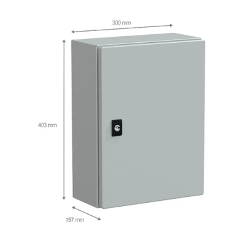 PanelSeT CRN plain door w/o mount.plate. H400xW300xD150 IP66 IK10 RAL7035.. — photo 2 of 3