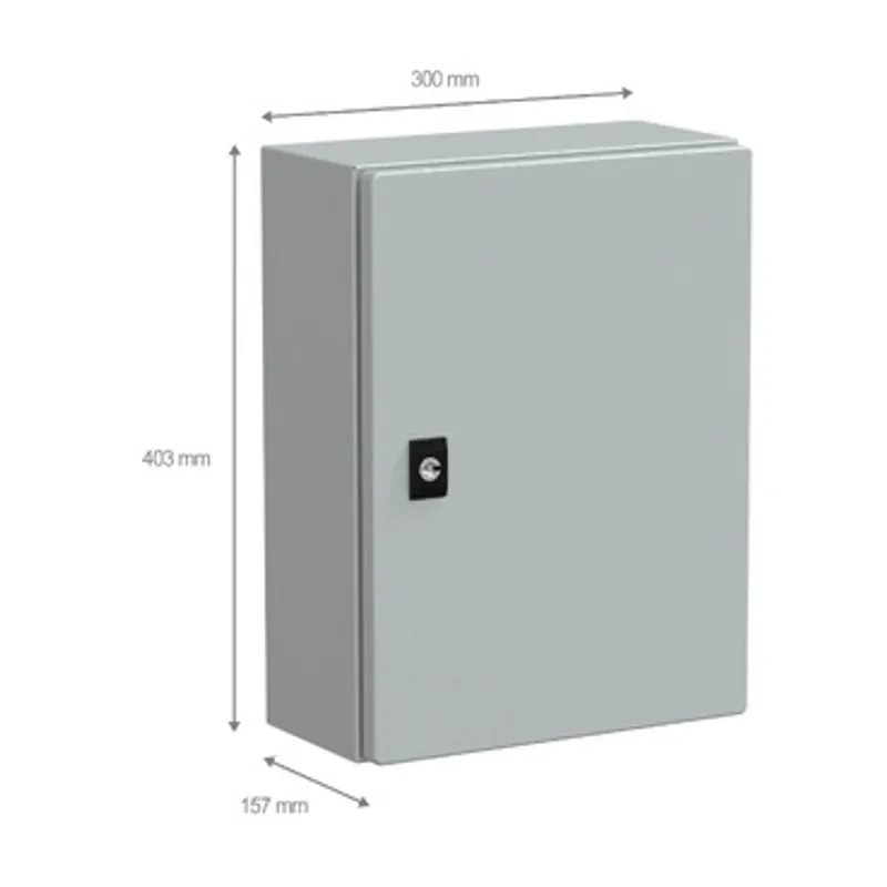 PanelSeT CRN plain door with mount.plate. H400xW300xD150 IP66 IK10 RAL7035.. — photo 2 of 3