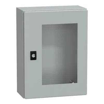 PanelSeT CRN tspt door w/o mount.plate. H400xW300xD150 IP66 IK08 RAL7035..