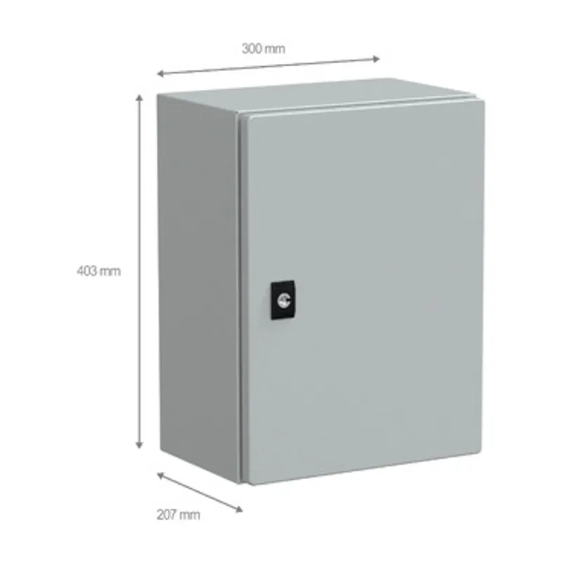 PanelSeT CRN plain door w/o mount.plate. H400xW300xD200 IP66 IK10 RAL7035.. — photo 2 of 3