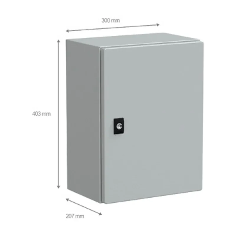 PanelSeT CRN plain door with mount.plate. H400xW300xD200 IP66 IK10 RAL7035.. — photo 2 of 3