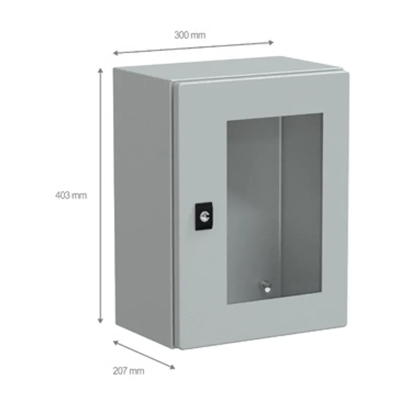 PanelSeT CRN tspt door w/o mount.plate. H400xW300xD200 IP66 IK08 RAL7035.. — photo 2 of 4