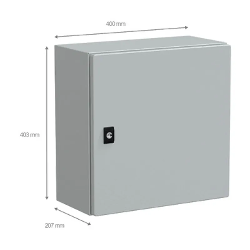 PanelSeT CRN plain door w/o mount.plate. H400xW400xD200 IP66 IK10 RAL7035.. — photo 2 of 3