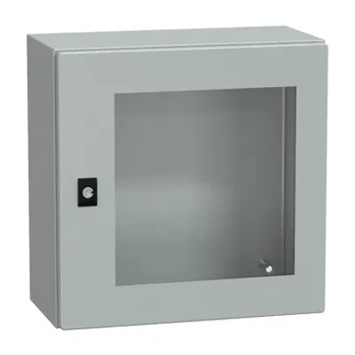 PanelSeT CRN tspt door w/o mount.plate. H400xW400xD200 IP66 IK08 RAL7035..