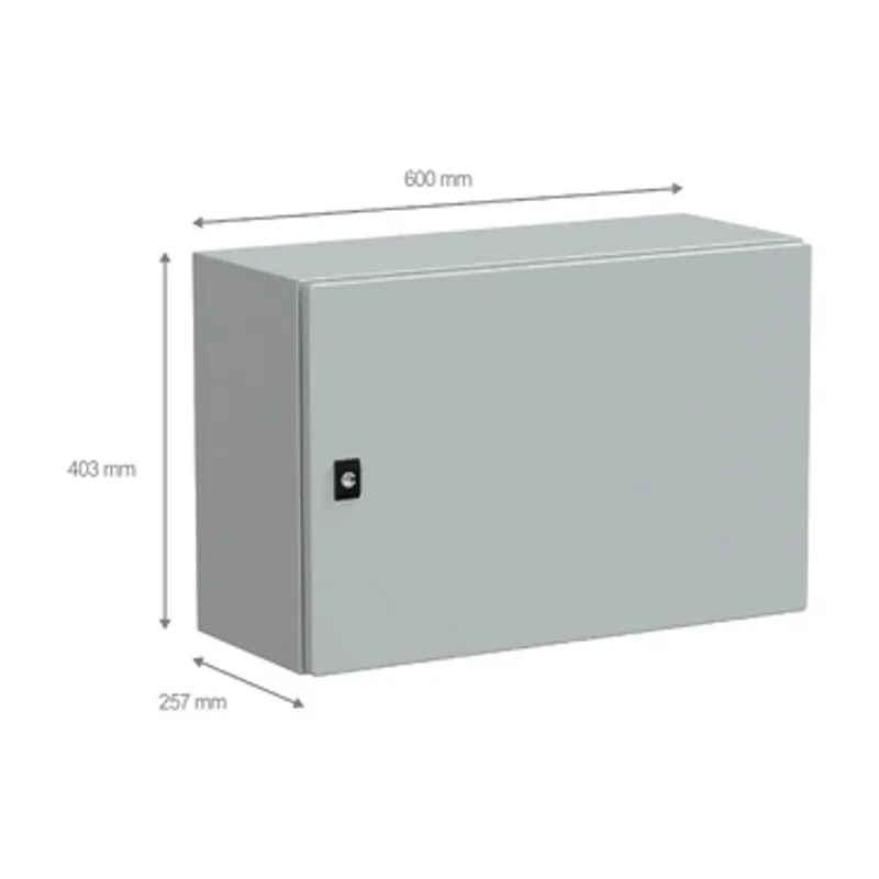 PanelSeT CRN plain door with mount.plate. H400xW600xD250 IP66 IK10 RAL7035.. — photo 2 of 3