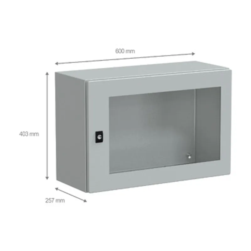 PanelSeT CRN tspt door w/o mount.plate. H400xW600xD250 IP66 IK08 RAL7035.. — photo 2 of 4