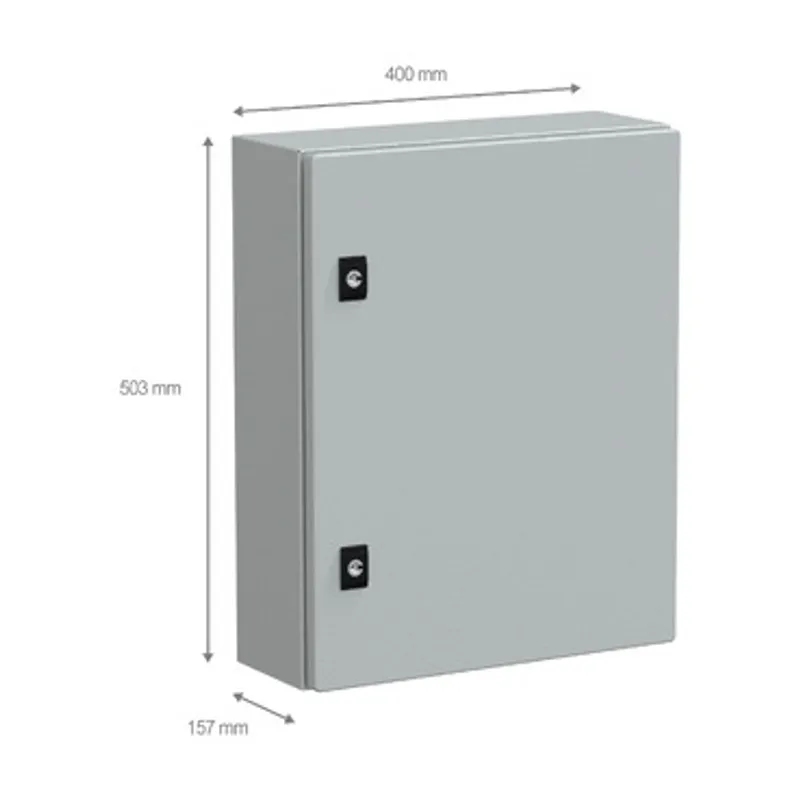 PanelSeT CRN plain door w/o mount.plate. H500xW400xD150 IP66 IK10 RAL7035.. — photo 2 of 3