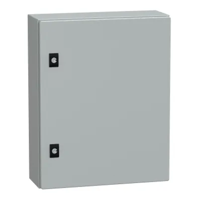 PanelSeT CRN plain door with mount.plate. H500xW400xD150 IP66 IK10 RAL7035..