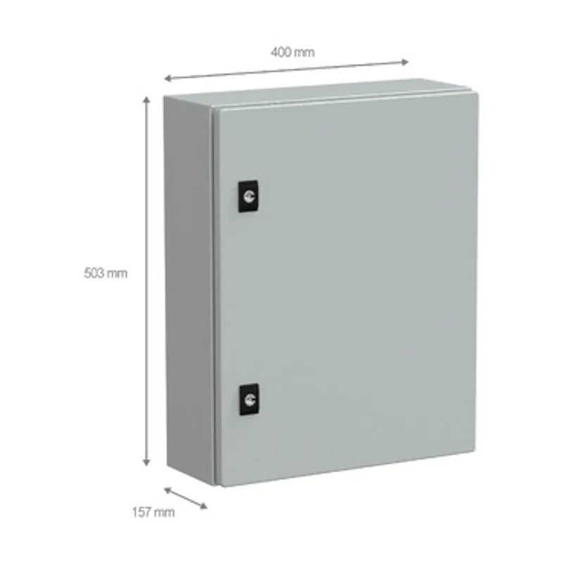 PanelSeT CRN plain door with mount.plate. H500xW400xD150 IP66 IK10 RAL7035.. — photo 2 of 4