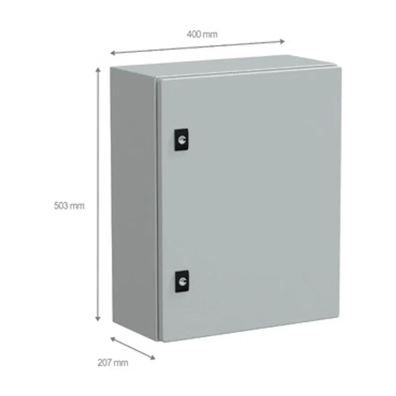 PanelSeT CRN plain door w/o mount.plate. H500xW400xD200 IP66 IK10 RAL7035.. — photo 2 of 3