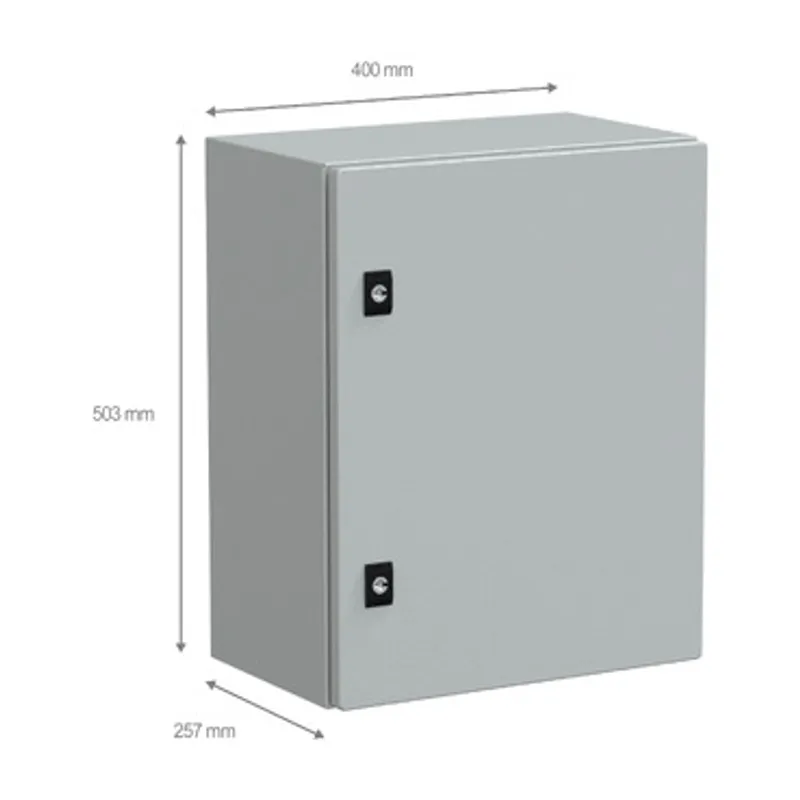 PanelSeT CRN plain door with mount.plate. H500xW400xD250 IP66 IK10 RAL7035.. — photo 2 of 4
