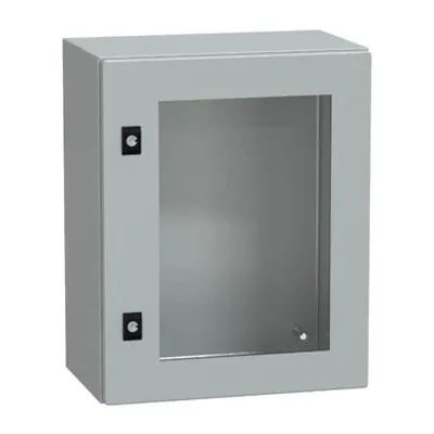 PanelSeT CRN tspt door w/o mount.plate. H500xW400xD250 IP66 IK08 RAL7035..
