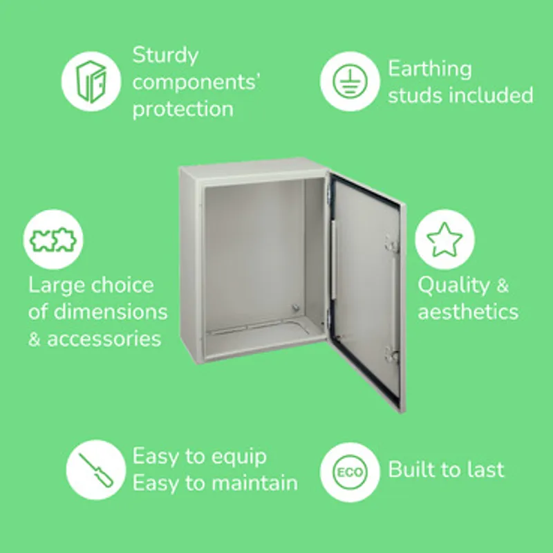 PanelSeT CRN plain door w/o mount.plate. H500xW500xD250 IP66 IK10 RAL7035.. — photo 3 of 3