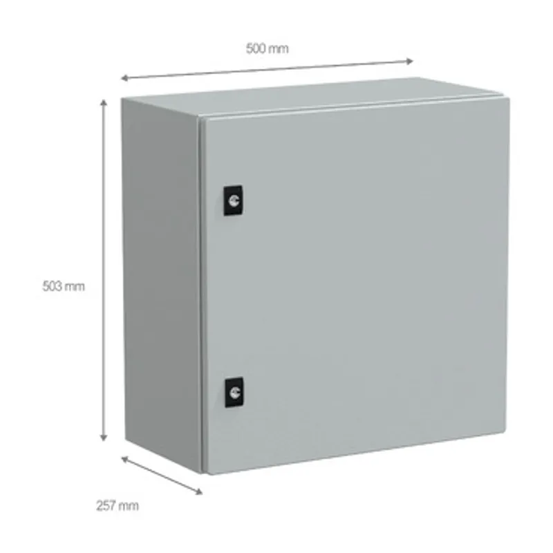 PanelSeT CRN plain door w/o mount.plate. H500xW500xD250 IP66 IK10 RAL7035.. — photo 2 of 3