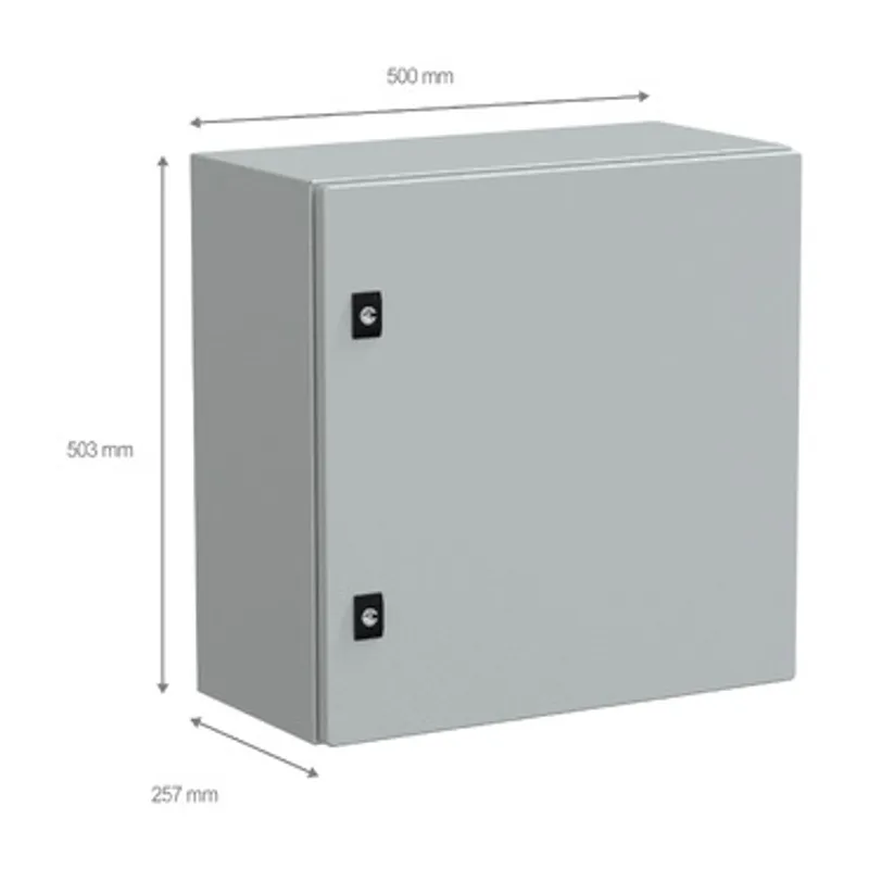 PanelSeT CRN plain door with mount.plate. H500xW500xD250 IP66 IK10 RAL7035.. — photo 2 of 4