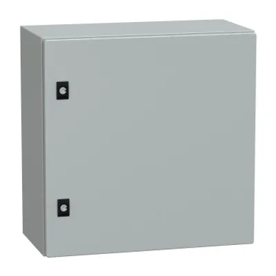 PanelSeT CRN plain door with mount.plate. H500xW500xD250 IP66 IK10 RAL7035..