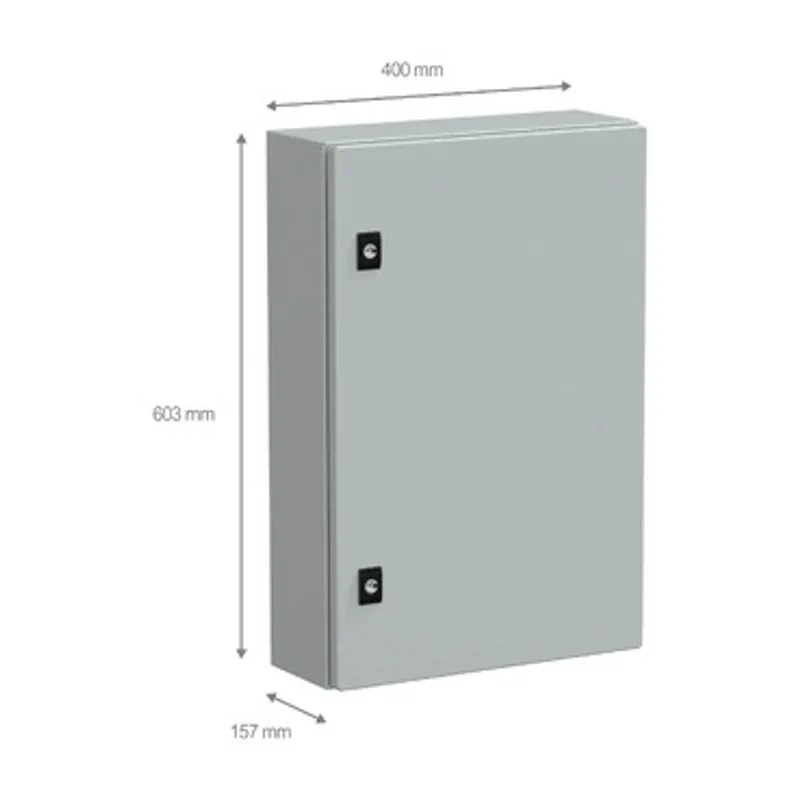 PanelSeT CRN plain door w/o mount.plate. H600xW400xD150 IP66 IK10 RAL7035.. — photo 2 of 3