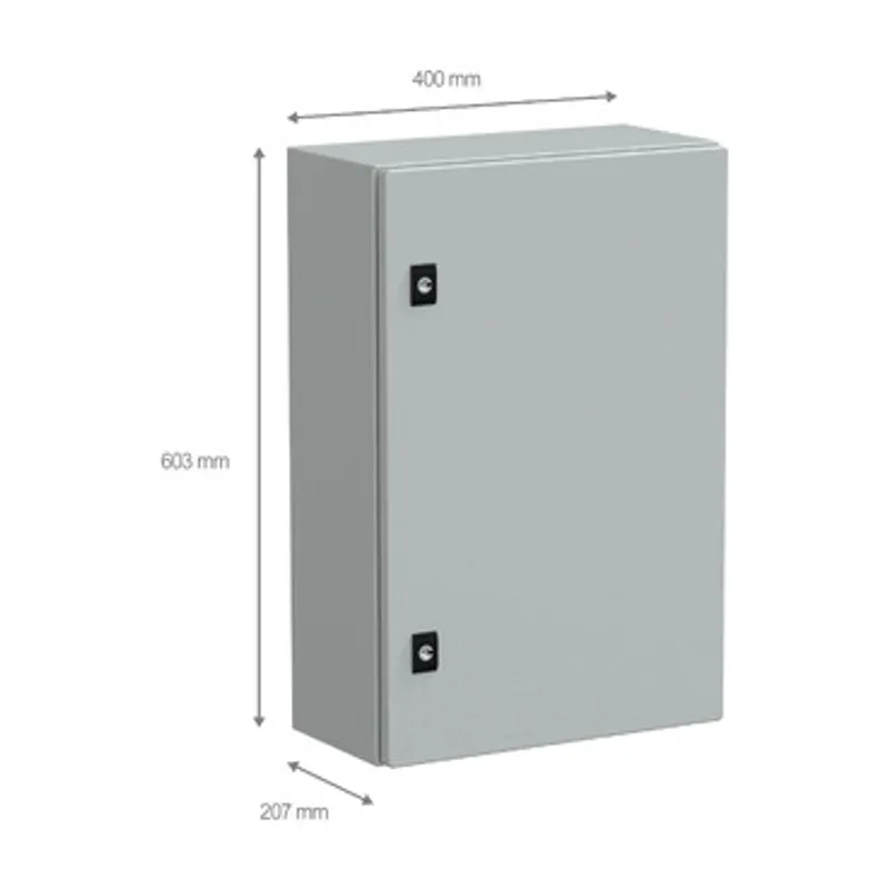 PanelSeT CRN plain door w/o mount.plate. H600xW400xD200 IP66 IK10 RAL7035.. — photo 2 of 3