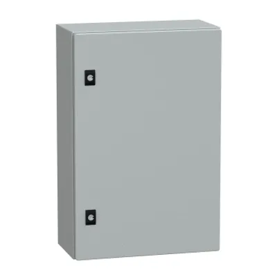 PanelSeT CRN plain door with mount.plate. H600xW400xD200 IP66 IK10 RAL7035..
