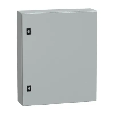 PanelSeT CRN plain door with mount.plate. H600xW500xD150 IP66 IK10 RAL7035..