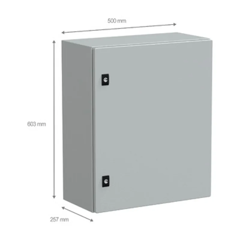 PanelSeT CRN plain door w/o mount.plate. H600xW500xD250 IP66 IK10 RAL7035.. — photo 2 of 3