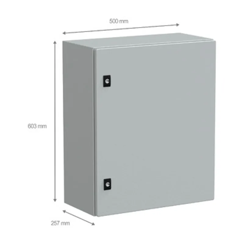 PanelSeT CRN plain door with mount.plate. H600xW500xD250 IP66 IK10 RAL7035.. — photo 2 of 4