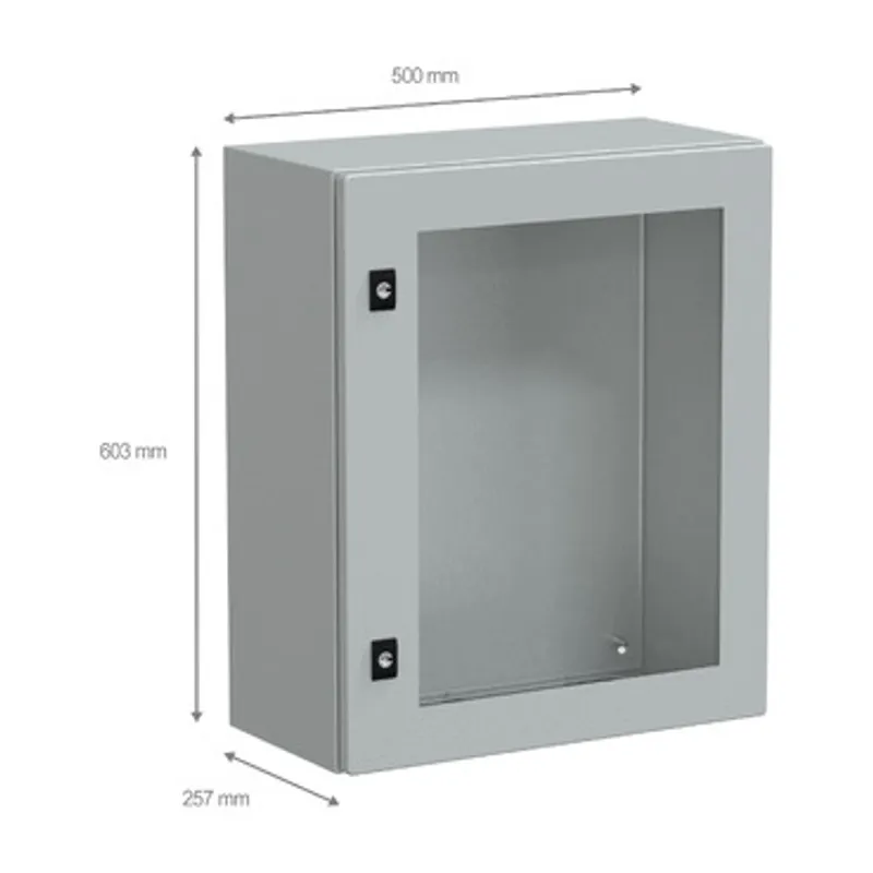 PanelSeT CRN tspt door w/o mount.plate. H600xW500xD250 IP66 IK08 RAL7035.. — photo 2 of 5