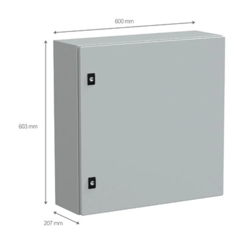 PanelSeT CRN plain door w/o mount.plate. H600xW600xD200 IP66 IK10 RAL7035.. — photo 2 of 3