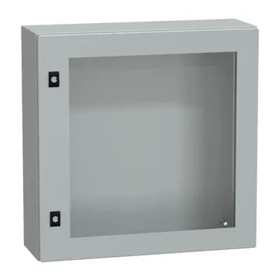 PanelSeT CRN tspt door w/o mount.plate. H600xW600xD200 IP66 IK08 RAL7035..