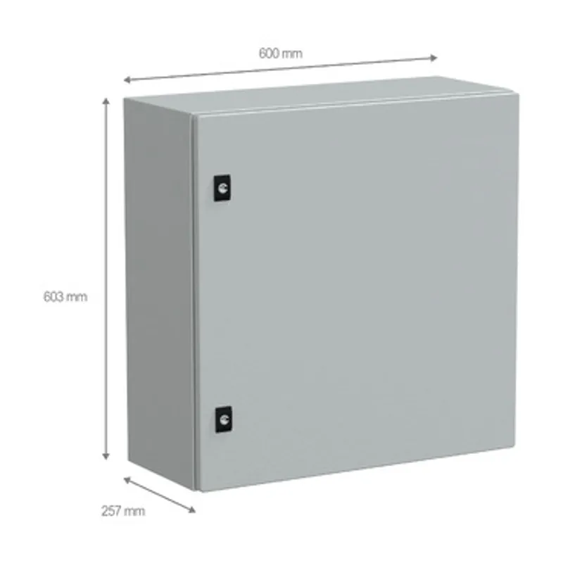 PanelSeT CRN plain door w/o mount.plate. H600xW600xD250 IP66 IK10 RAL7035.. — photo 2 of 3
