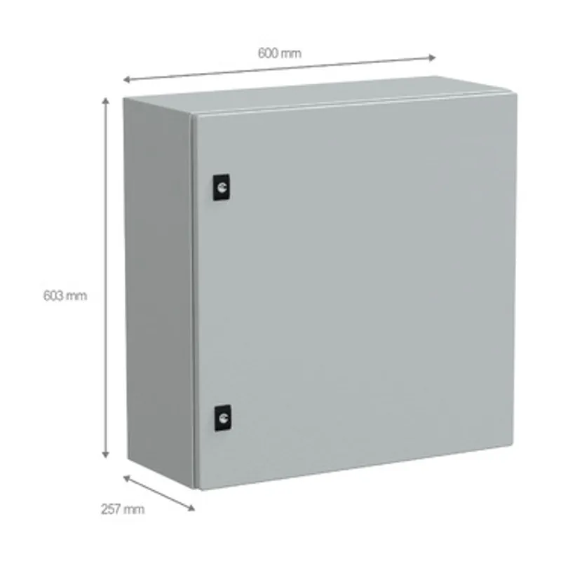 PanelSeT CRN plain door with mount.plate. H600xW600xD250 IP66 IK10 RAL7035 — photo 2 of 3