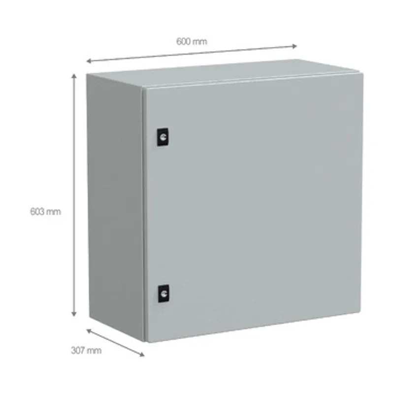 PanelSeT CRN plain door w/o mount.plate. H600xW600xD300 IP66 IK10 RAL7035.. — photo 2 of 3