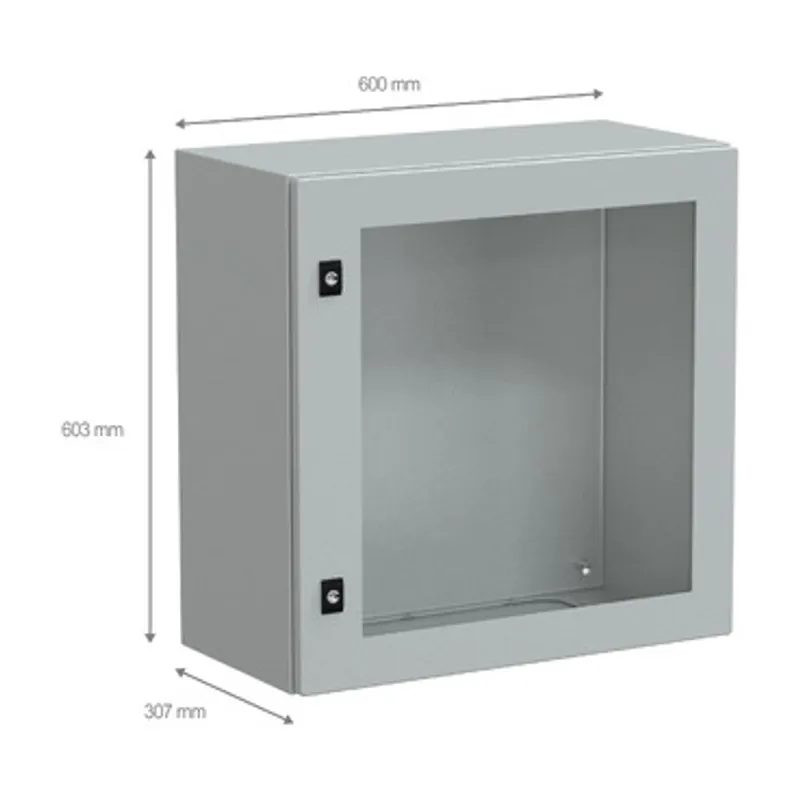 PanelSeT CRN tspt door w/o mount.plate. H600xW600xD300 IP66 IK08 RAL7035.. — photo 2 of 4