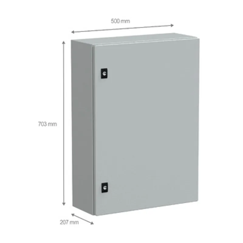 PanelSeT CRN plain door w/o mount.plate. H700xW500xD200 IP66 IK10 RAL7035.. — photo 2 of 3